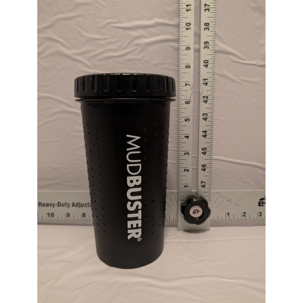 Dexas MudBuster Portable‎ Dog Paw Cleaner Large Black Silicone Wash Cup with Lid - Picture 2 of 4